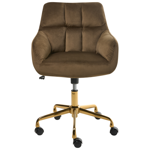 Beliani Desk Chair PALMDALE Velvet Brown 2
