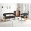 Beliani Living Room Set ILBRO Boucle Black/ Light Brown 2