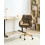 Beliani Desk Chair PALMDALE Velvet Brown 4
