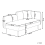 Beliani Right-Hand Chaise Longue CHEVANNES Fabric Light Brown 3