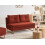 Beliani Sofa Bed 3 Seater JERSLEV Fabric Red 2