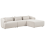 Beliani Corner Sofa 3 Seater SVANSELE Fabric Light Beige Left Hand 4