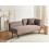 Beliani Right-Hand Chaise Longue CHEVANNES Fabric Brown 2