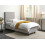 Beliani Adjustable Bed Fabric CASTELLAN 80 x 200 cm (EU Small Single) Light Grey 2