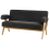 Beliani Sofa 2 Seater TAMRE Boucle Black/ Light Brown 5