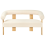 Beliani Sofa 2 Seater ILBRO Boucle Off-White/ Light Brown 4