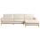 Beliani Corner Sofa 4 Seater SIGGARD Boucle White Left Hand 5