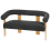 Beliani Sofa 2 Seater ILBRO Boucle Black/ Light Brown 5
