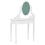 Beliani Dressing Table with Mirror and Stool GALAXIE White 5