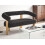 Beliani Sofa 2 Seater ILBRO Boucle Black/ Light Brown 2
