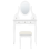 Beliani Dressing Table with Mirror and Stool GALAXIE White 4