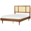 Beliani Bed with LED Rattan AURAY 140 x 200 cm (EU Double) Brown 8
