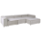 Beliani Modular Corner Sofa 4 Seater ARDAL Corduroy Taupe Left Hand 7