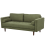 Beliani Sofa 3 Seater NURMO Fabric Dark Green 6