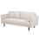 Beliani Sofa 3 Seater NURMO Fabric Light Beige 5