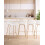 Beliani Set of 4 Bar Chairs KLEVE White 4