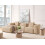 Beliani Corner Sofa DOLVA Corduroy Beige Right Hand 2