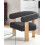 Beliani Armchair ILBRO Boucle Black/ Light Brown 2