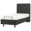 Beliani Adjustable Bed Fabric CASTELLAN 90 x 200 cm (EU Single) Dark Grey 5