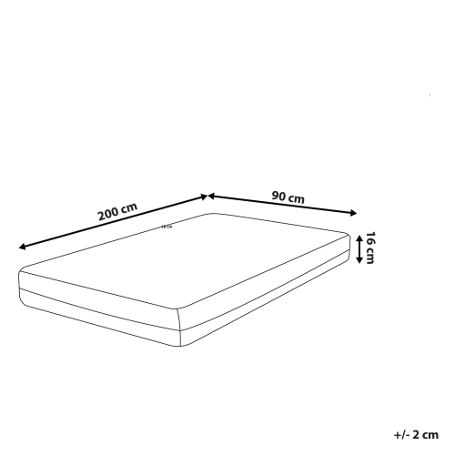 Beliani Memory Foam Mattress SERENITY H2/3 Medium 90 x 200 cm (EU Single) 2