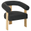 Beliani Armchair ILBRO Boucle Black/ Light Brown 4