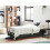 Beliani Adjustable Bed without Headboard Fabric CASTELLAN 90 x 200 cm (EU Single) Dark Grey 2