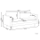 Beliani Sofa 3 Seater NURMO Fabric Light Beige 3
