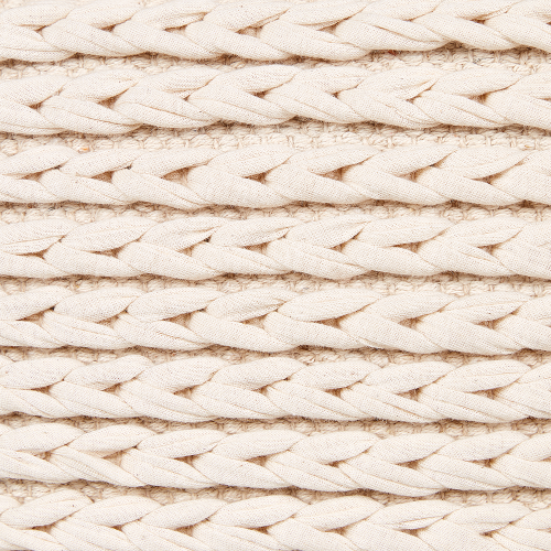 Beliani Pouffe DAMAN Cotton Light Beige 1