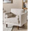 Beliani Armchair NURMO Fabric Light Beige 2