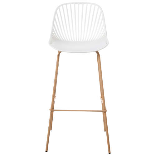 Beliani Set of 4 Bar Chairs KLEVE White 2