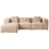 Beliani Corner Sofa DOLVA Corduroy Beige Right Hand 6
