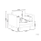 Beliani Armchair NURMO Fabric Light Beige 3