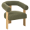 Beliani Armchair ILBRO Boucle Green/ Light Brown 4