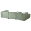 Beliani Corner Sofa 3 Seater DOLVA Chenille Dark Green Right Hand 5