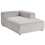 Beliani Left-Hand Chaise Longue ARDAL Corduroy Taupe 6