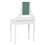 Beliani Dressing Table with Mirror and Stool RAYON White 5