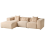 Beliani Corner Sofa DOLVA Corduroy Beige Right Hand 7