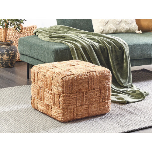 Beliani Pouffe HOSRI Jute Beige 1