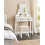 Beliani Dressing Table with Mirror and Stool RAYON White 2