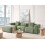Beliani Corner Sofa 3 Seater DOLVA Chenille Dark Green Right Hand 2