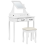 Beliani Dressing Table with Mirror and Stool RAYON White 4