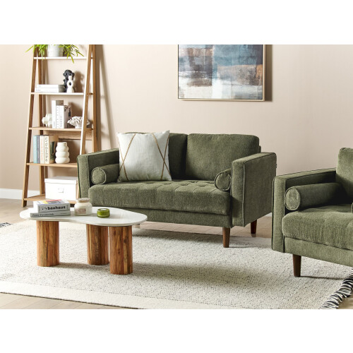 Beliani Sofa 2 Seater NURMO Fabric Dark Green 1