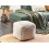 Beliani Pouffe DAMAN Cotton Light Beige 2