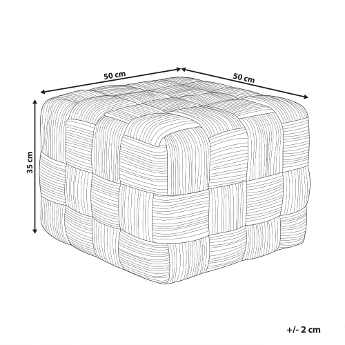 Beliani Pouffe HOSRI Jute Beige 2