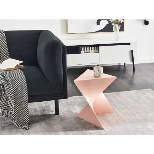 Beliani Side Table PECOS Pastel Pink 1