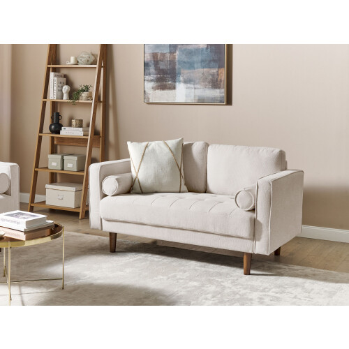 Beliani Sofa 2 Seater NURMO Fabric Light Beige 2