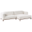 Beliani Corner Sofa 4 Seater VENG Boucle Off-White Left Hand 5