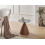 Beliani Side Table CORELLA Tempered Glass Brown/ Black 2
