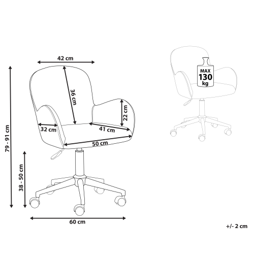Beliani Desk Chair PRIDDY Boucle Dark Green 2