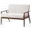 Beliani Sofa 2 Seater ESRUM Fabric Dark Brown/ Grey 4